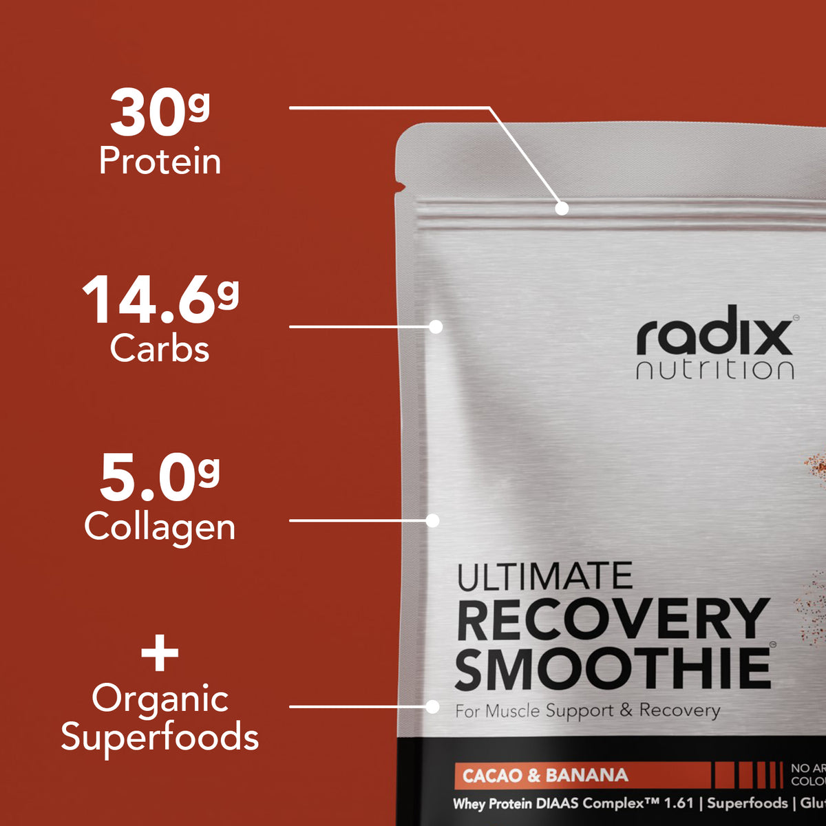 Ultimate Recovery Smoothie - Cacao &amp; Banana / 10x Single Serve