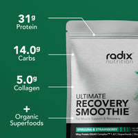 Ultimate Recovery Smoothie - Spirulina & Strawberry / 1kg Bulk Bag