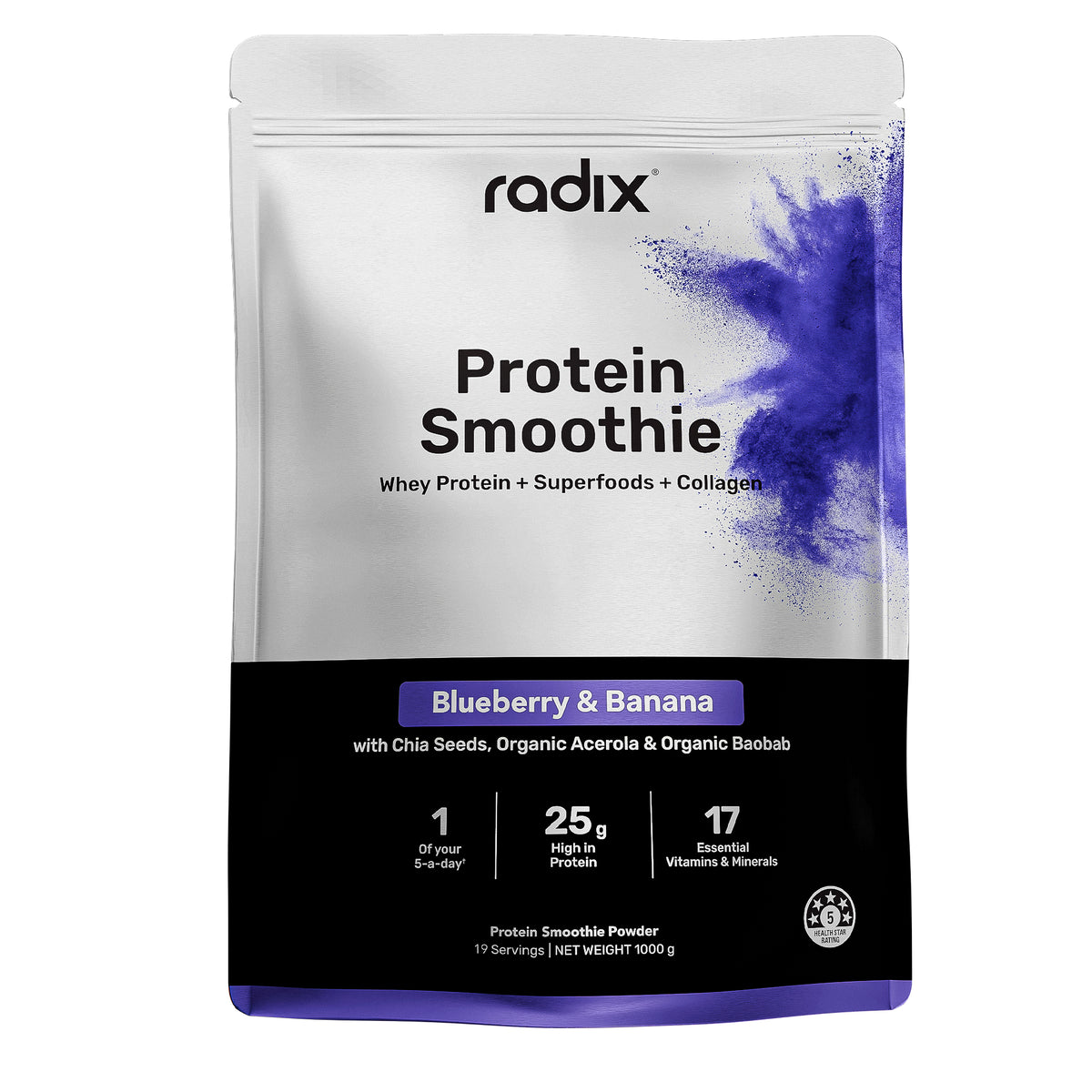 Whey Protein Smoothie - Blueberry &amp; Banana / Bulk Bag