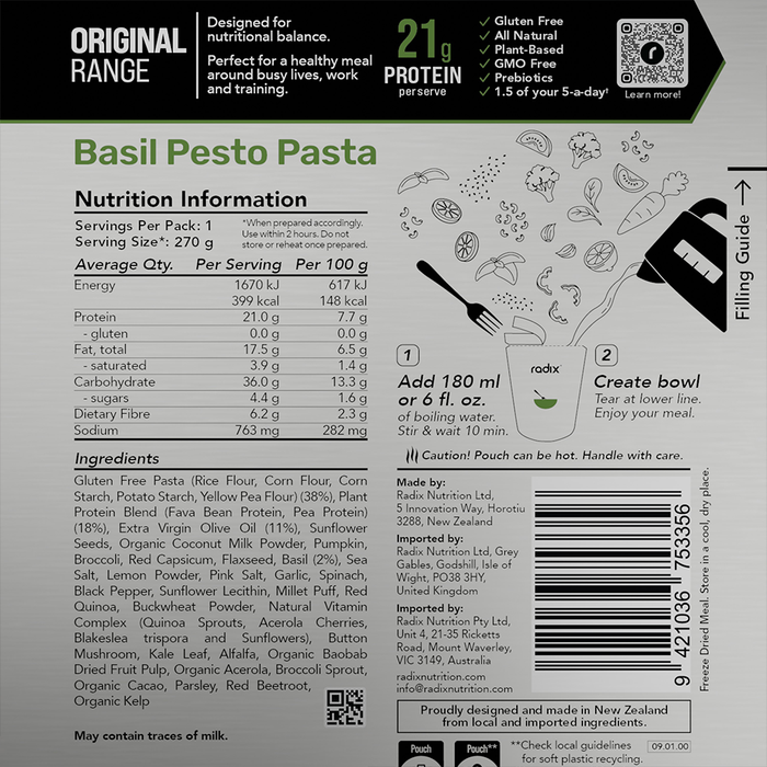 Original Meal - Basil Pesto Pasta / 400 kcal (8 Pack)