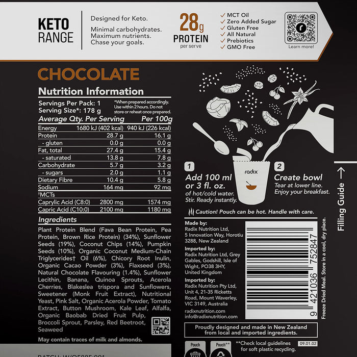 Keto Breakfast - Chocolate / 400 kcal (8 Pack)