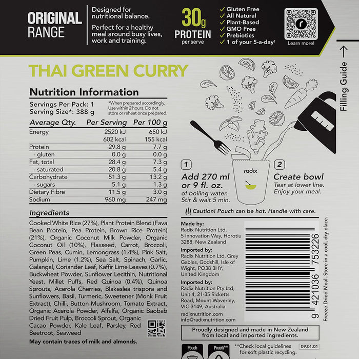 Original Meal - Thai Green Curry / 600 kcal (6 Pack)