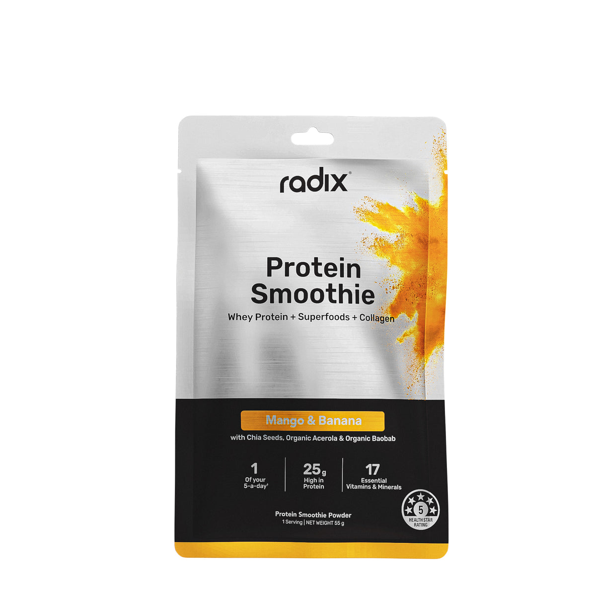 Whey Protein Smoothie - Mango &amp; Banana / Single Serve