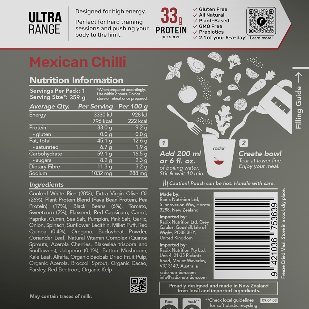 Ultra Meal - Mexican Chilli / 800 kcal (1 serving)